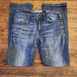 BKE Fulton Size 30S Blue Bootcut Jeans Low Rise Slim Fit Y2K Western